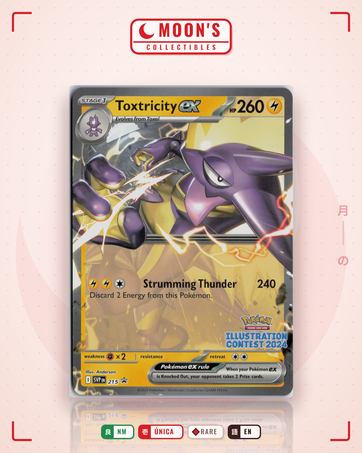 Carta Pokémon Toxtricity ex · Scarlet & Violet Black Star Promos #215 (NM) — pieza única en Moon's Collectibles México