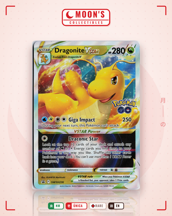 Carta Pokémon Dragonite VSTAR · SWSH Black Star Promos #SWSH236 (NM) — pieza única en Moon's Collectibles México