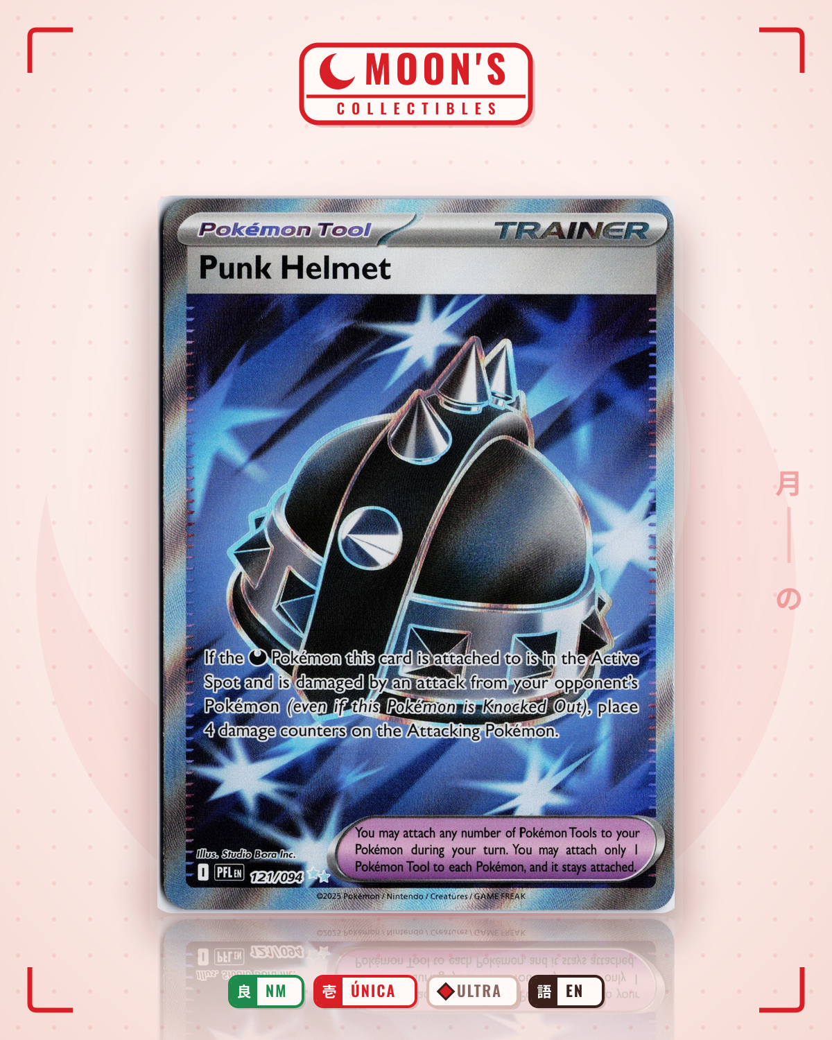 Carta Pokémon Punk Helmet · Phantasmal Flames #121/094 (NM) — pieza única en Moon's Collectibles México