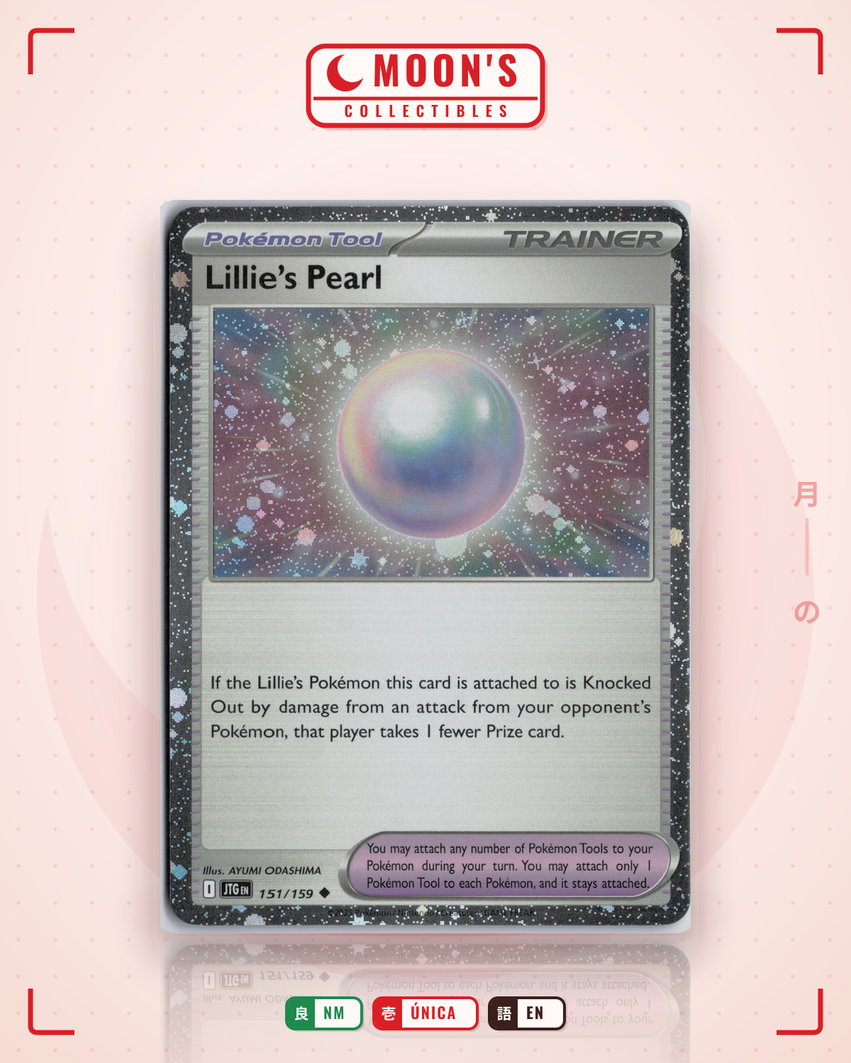 Carta Pokémon Lillie's Pearl · Journey Together #151/159 (NM) — pieza única en Moon's Collectibles México