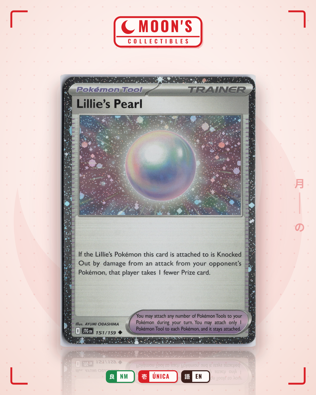 Carta Pokémon Lillie's Pearl · Journey Together #151/159 (NM) — pieza única en Moon's Collectibles México