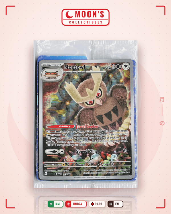 Carta Pokémon Noctowl · Scarlet & Violet Black Star Promos #141 (NM) — pieza única en Moon's Collectibles México
