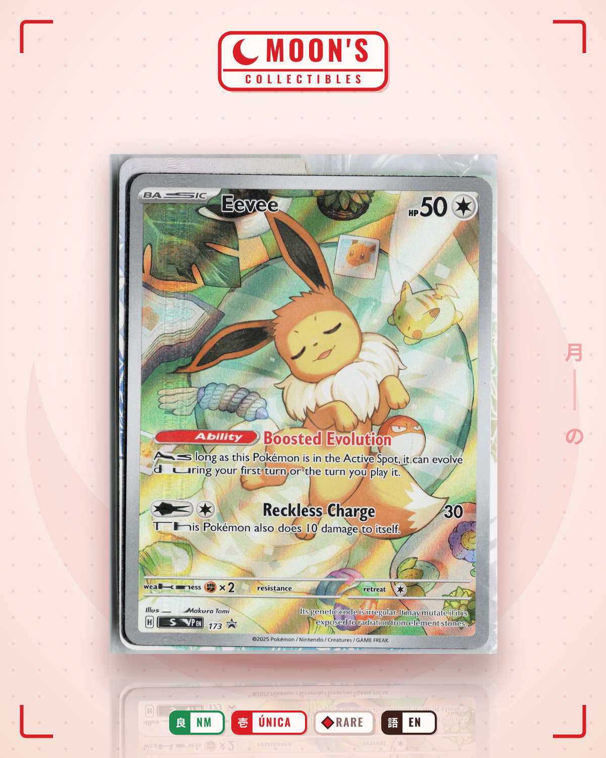 Carta Pokémon Eevee · Scarlet & Violet Black Star Promos #173 (NM) — pieza única en Moon's Collectibles México