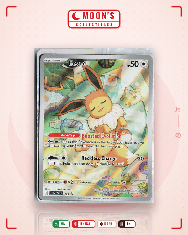 Carta Pokémon Eevee · Scarlet & Violet Black Star Promos #173 (NM) — pieza única en Moon's Collectibles México