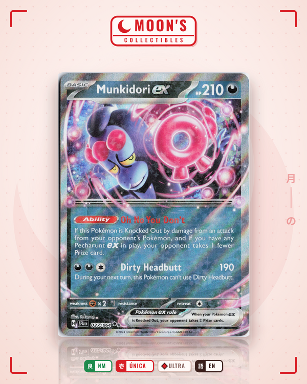 Carta Pokémon Munkidori ex · Shrouded Fable #037/064 (NM) — pieza única en Moon's Collectibles México