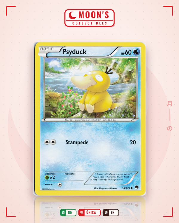 Carta Pokémon Psyduck · BREAKpoint #16/122 (NM) — pieza única en Moon's Collectibles México