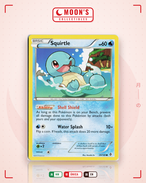 Carta Pokémon Squirtle · Boundaries Crossed #29/149 (NM) — pieza única en Moon's Collectibles México