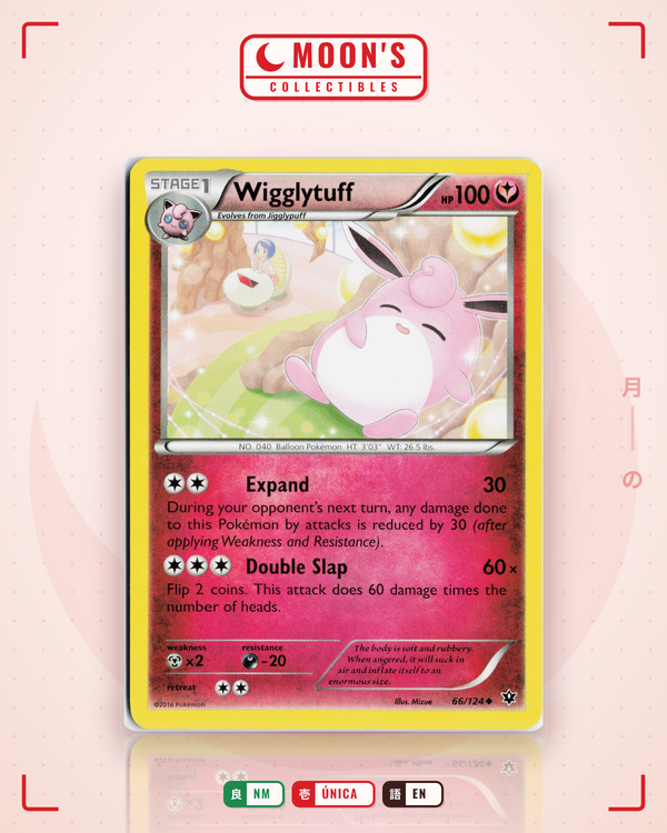 Carta Pokémon Wigglytuff · Fates Collide #66/124 (NM) — pieza única en Moon's Collectibles México