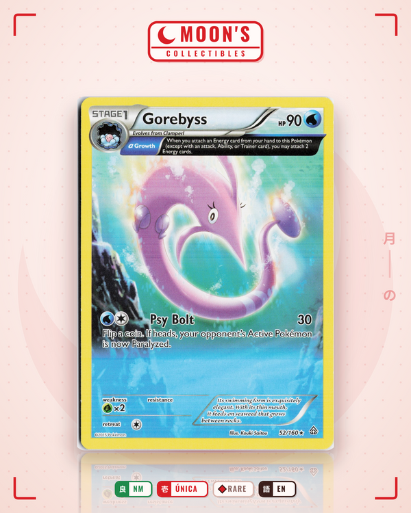 Carta Pokémon Gorebyss · Primal Clash #52/160 (NM) — pieza única en Moon's Collectibles México