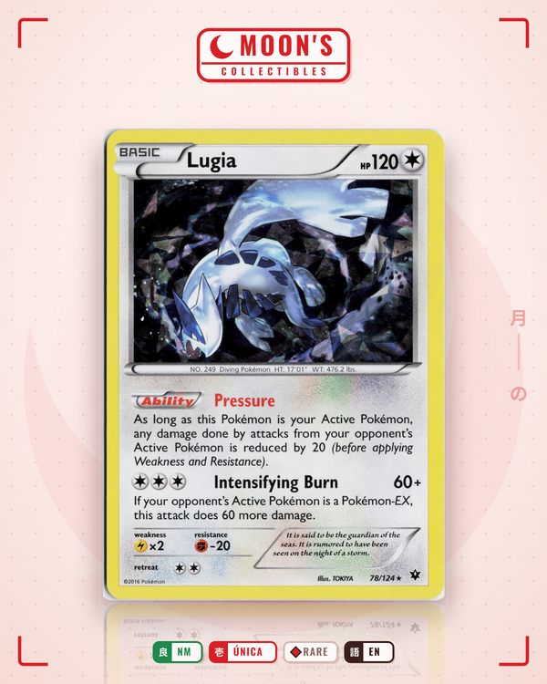 Carta Pokémon Lugia · Fates Collide #78/124 (NM) — pieza única en Moon's Collectibles México