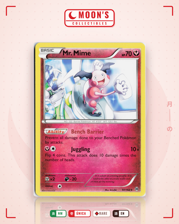 Carta Pokémon Mr. Mime · BREAKthrough #97/162 (NM) — pieza única en Moon's Collectibles México