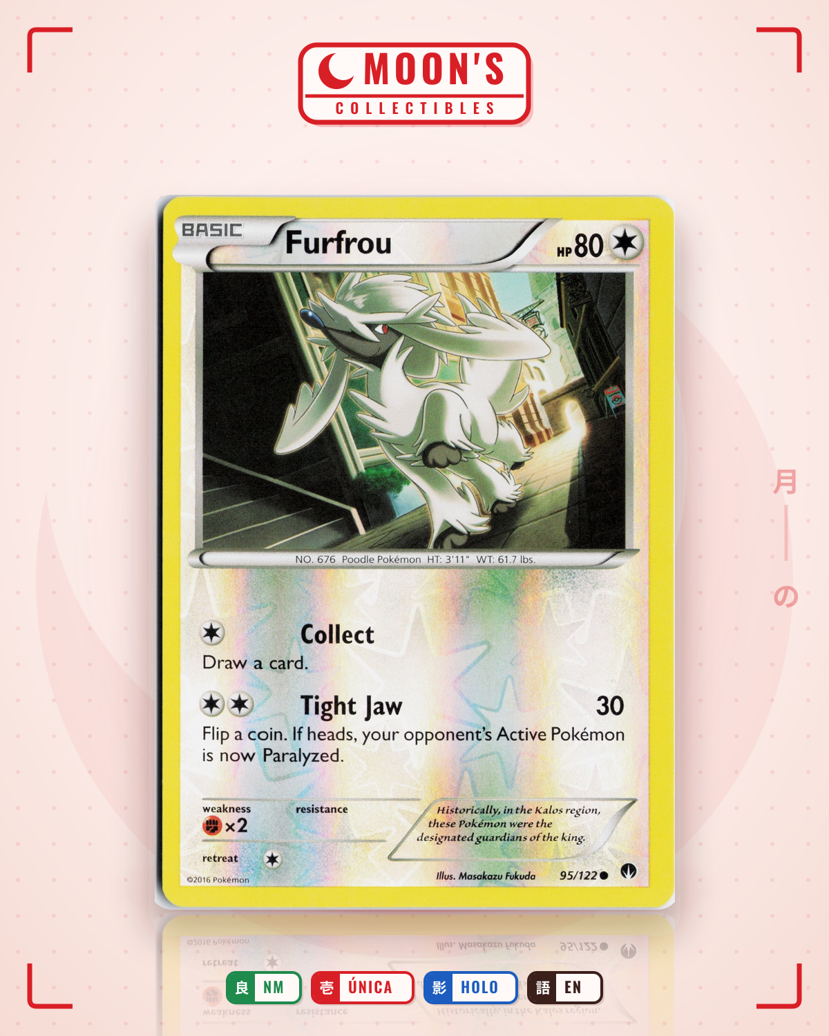 Carta Pokémon Furfrou · BREAKpoint #95/122 (NM) — pieza única en Moon's Collectibles México