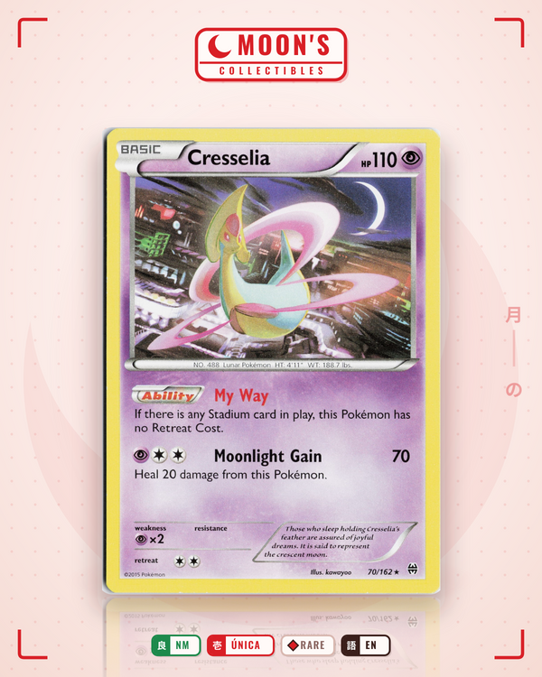 Carta Pokémon Cresselia · BREAKthrough #70/162 (NM) — pieza única en Moon's Collectibles México