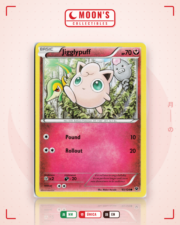 Carta Pokémon Jigglypuff · Fates Collide #65/124 (NM) — pieza única en Moon's Collectibles México