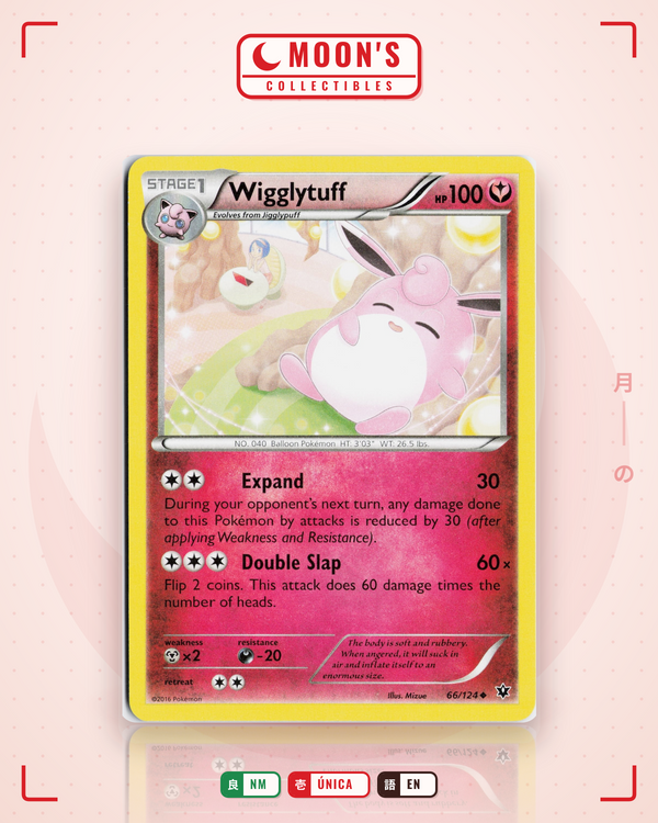 Carta Pokémon Wigglytuff · Fates Collide #66/124 (NM) — pieza única en Moon's Collectibles México