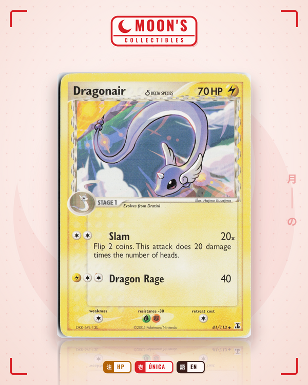 Carta Pokémon Dragonair δ · Delta Species #41/113 (HP) — pieza única en Moon's Collectibles México