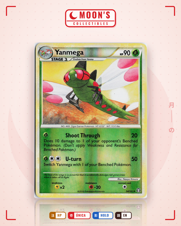 Carta Pokémon Yanmega · HS—Triumphant #54/102 (HP) — pieza única en Moon's Collectibles México