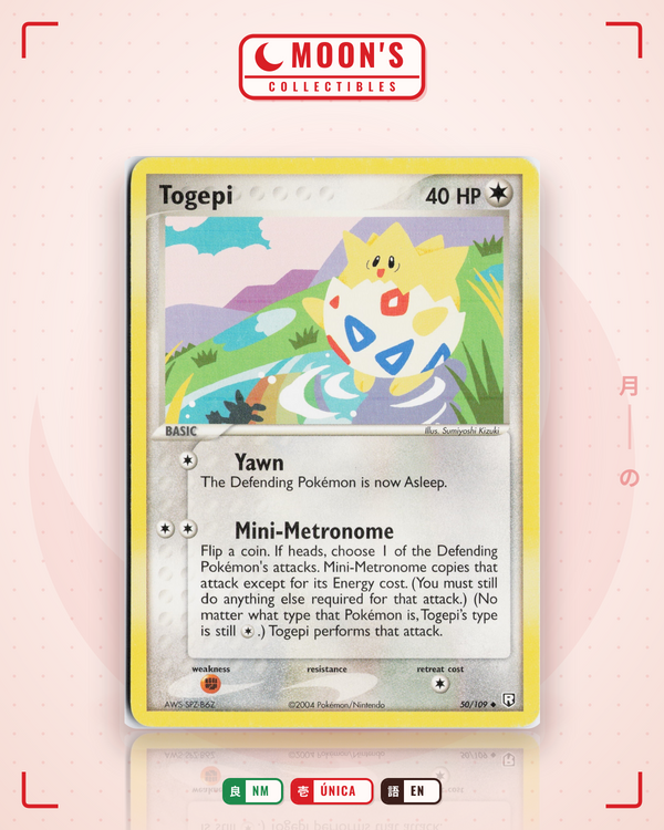 Carta Pokémon Togepi · Team Rocket Returns #50/109 (NM) — pieza única en Moon's Collectibles México