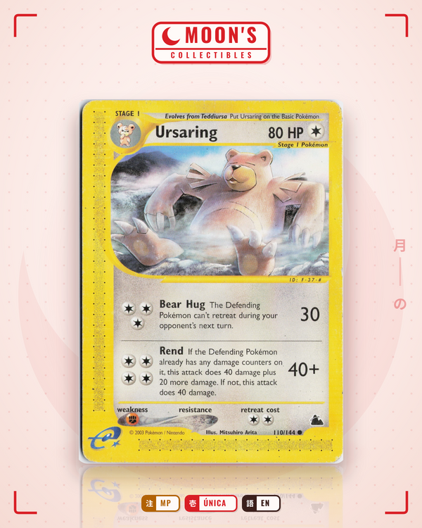 Carta Pokémon Ursaring · Skyridge #110/144 (MP) — pieza única en Moon's Collectibles México