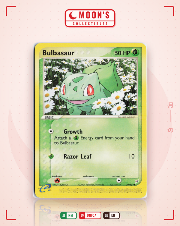 Carta Pokémon Bulbasaur · Team Magma vs Team Aqua #39/95 (NM) — pieza única en Moon's Collectibles México