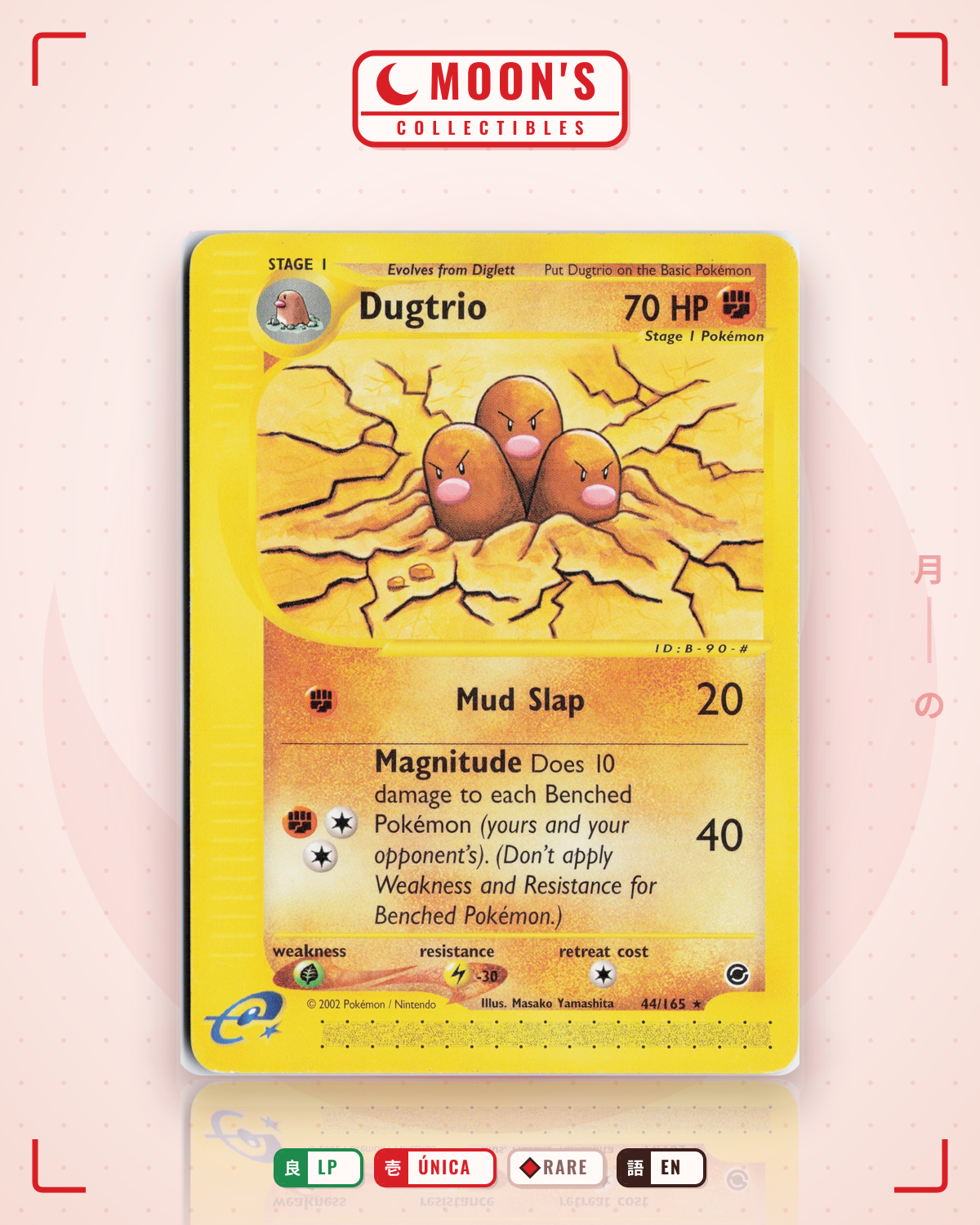 Carta Pokémon Dugtrio · Expedition Base Set #44/165 (LP) — pieza única en Moon's Collectibles México