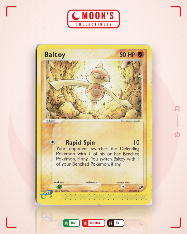 Carta Pokémon Baltoy · Sandstorm #32/100 (NM) — pieza única en Moon's Collectibles México