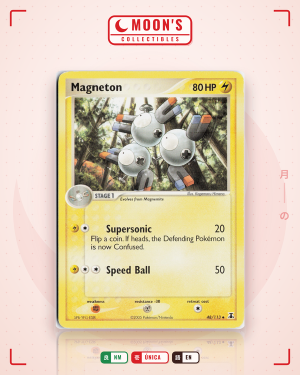 Carta Pokémon Magneton · Delta Species #48/113 (NM) — pieza única en Moon's Collectibles México