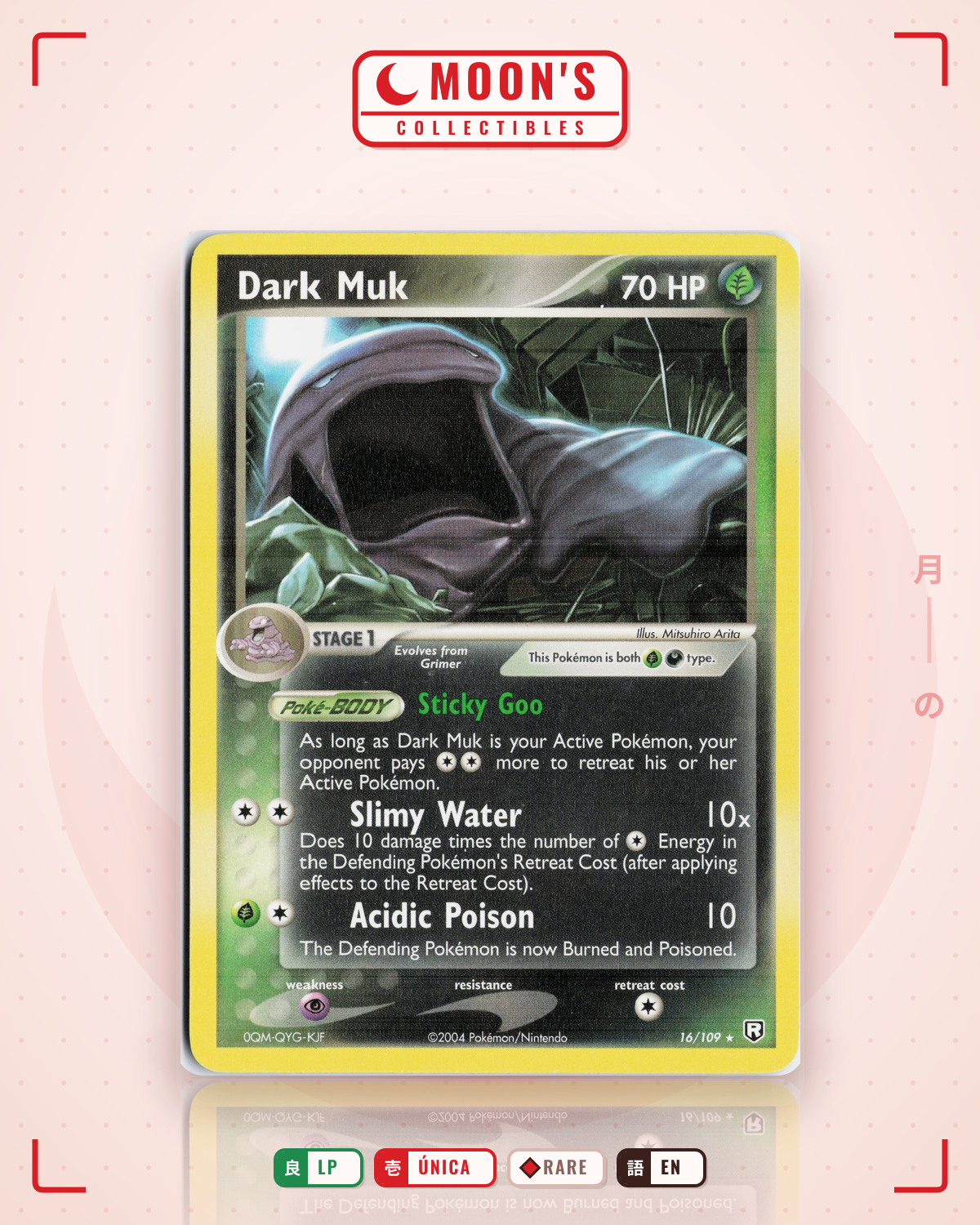Carta Pokémon Dark Muk · Team Rocket Returns #16/109 (LP) — pieza única en Moon's Collectibles México