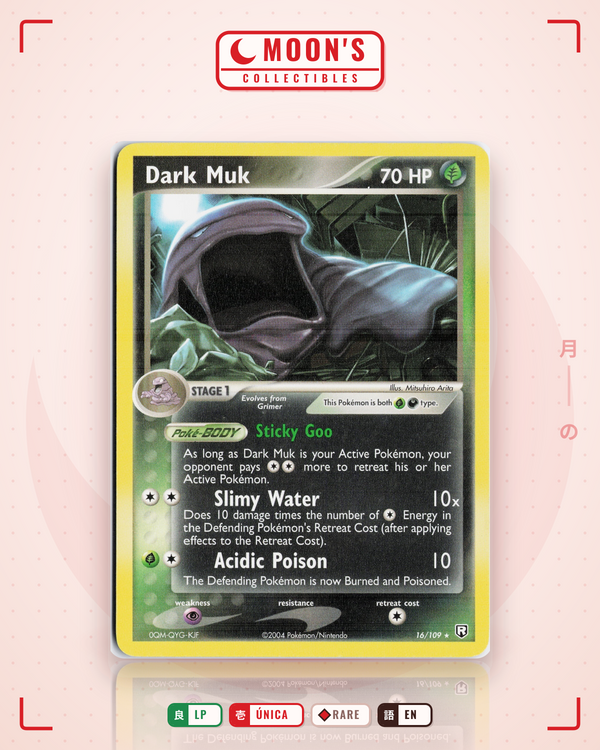 Carta Pokémon Dark Muk · Team Rocket Returns #16/109 (LP) — pieza única en Moon's Collectibles México