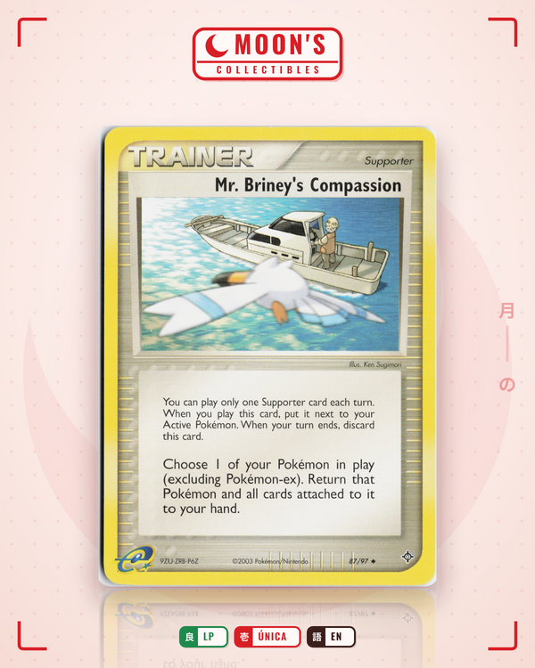 Carta Pokémon Mr. Briney's Compassion · Dragon #87/97 (LP) — pieza única en Moon's Collectibles México