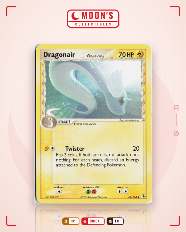 Carta Pokémon Dragonair δ · Delta Species #42/113 (HP) — pieza única en Moon's Collectibles México