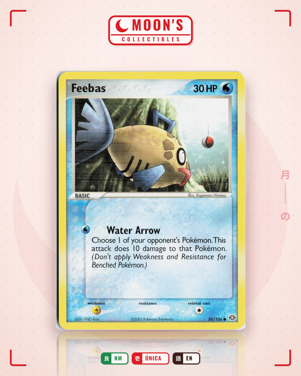 Carta Pokémon Feebas · Emerald #50/106 (NM) — pieza única en Moon's Collectibles México