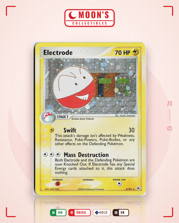 Carta Pokémon Electrode · Hidden Legends #5/101 (NM) — pieza única en Moon's Collectibles México