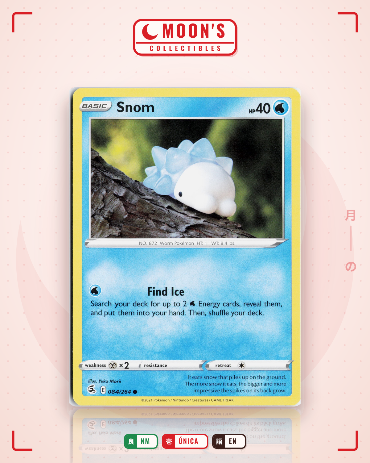 Carta Pokémon Snom · Fusion Strike #084/264 (NM) — pieza única en Moon's Collectibles México