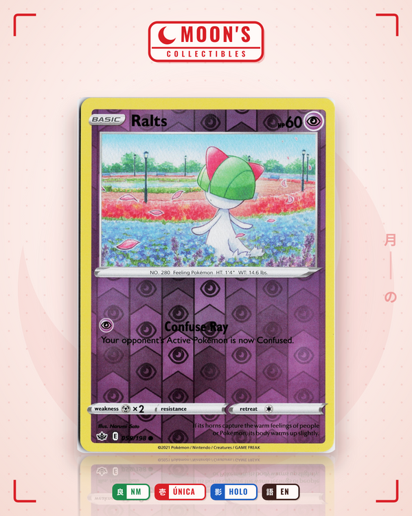 Carta Pokémon Ralts · Chilling Reign #059/198 (NM) — pieza única en Moon's Collectibles México