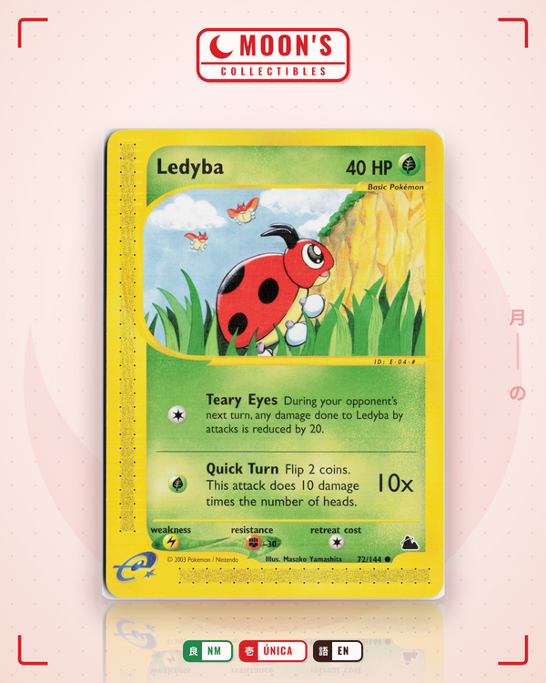 Carta Pokémon Ledyba · Skyridge #72/144 (NM) — pieza única en Moon's Collectibles México