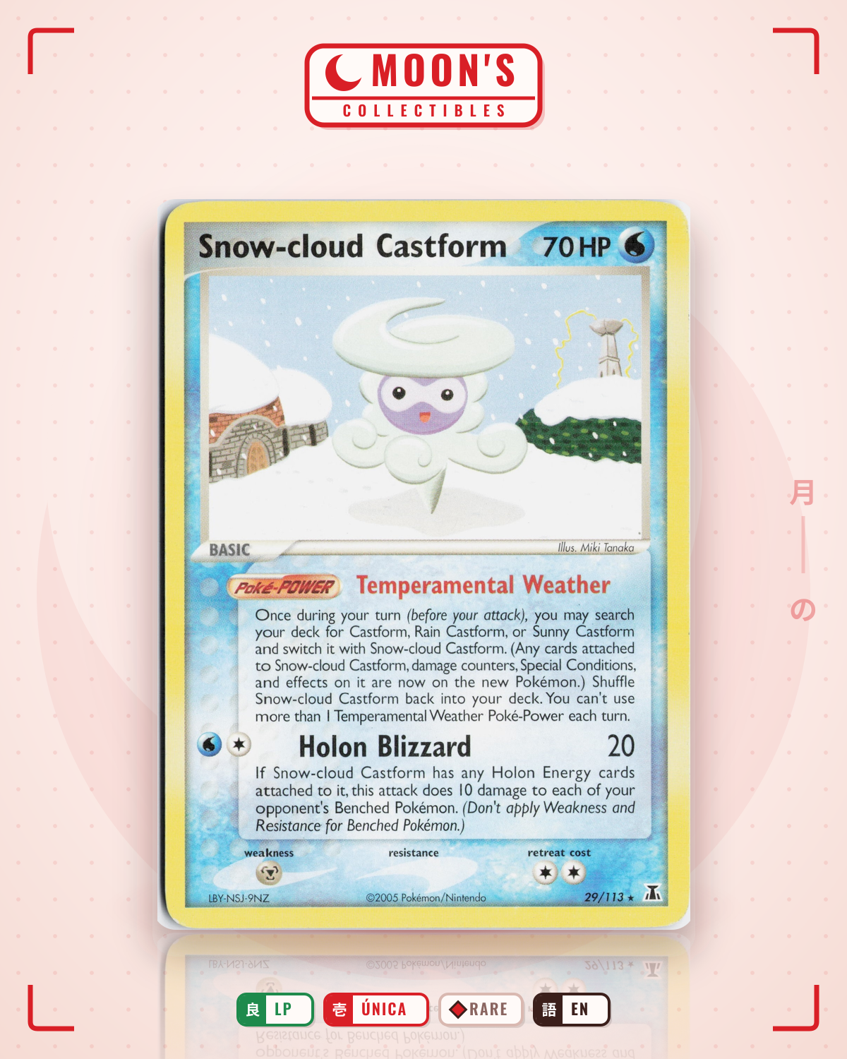 Carta Pokémon Snow-cloud Castform · Delta Species #29/113 (LP) — pieza única en Moon's Collectibles México