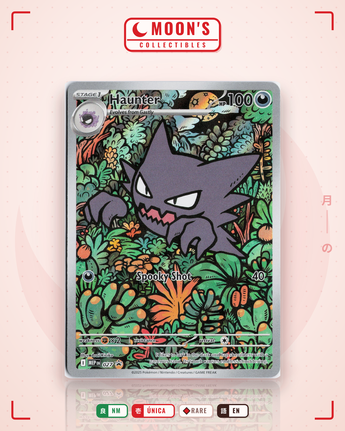 Carta Pokémon Haunter · Mega Evolution Black Star Promos #027 (NM) — pieza única en Moon's Collectibles México