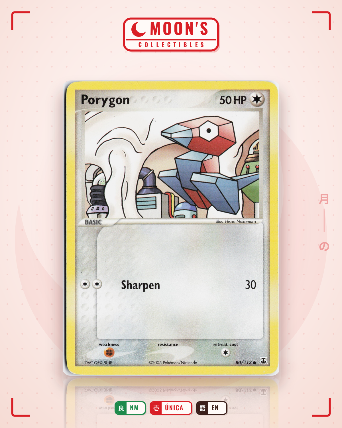 Carta Pokémon Porygon · Delta Species #80/113 (NM) — pieza única en Moon's Collectibles México