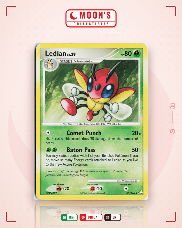 Carta Pokémon Ledian · Legends Awakened #60/146 (NM) — pieza única en Moon's Collectibles México