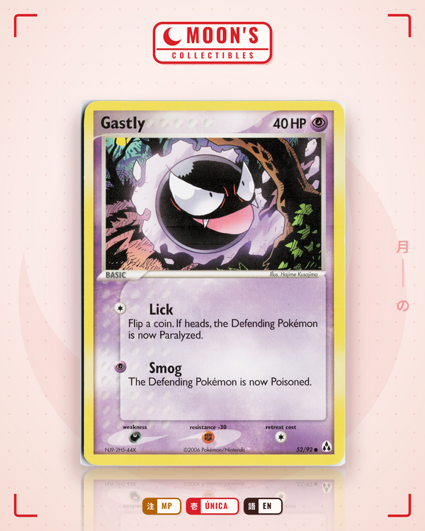 Carta Pokémon Gastly · Legend Maker #52/92 (MP) — pieza única en Moon's Collectibles México