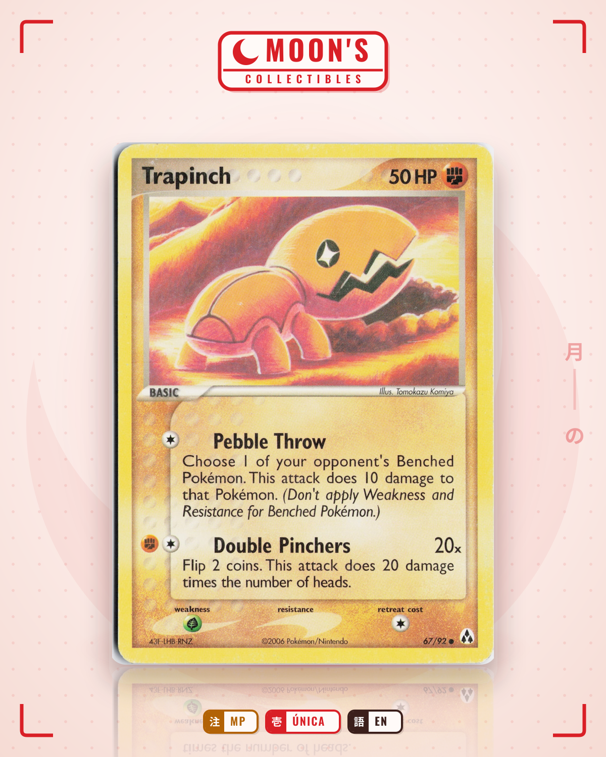 Carta Pokémon Trapinch · Legend Maker #67/92 (MP) — pieza única en Moon's Collectibles México