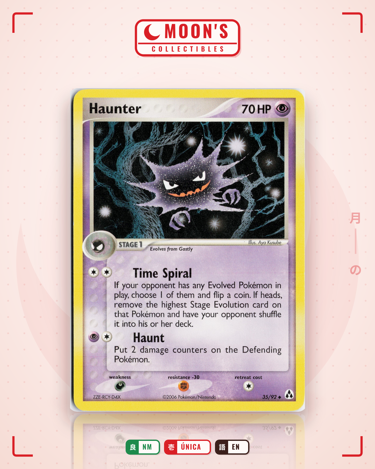 Carta Pokémon Haunter · Legend Maker #35/92 (NM) — pieza única en Moon's Collectibles México