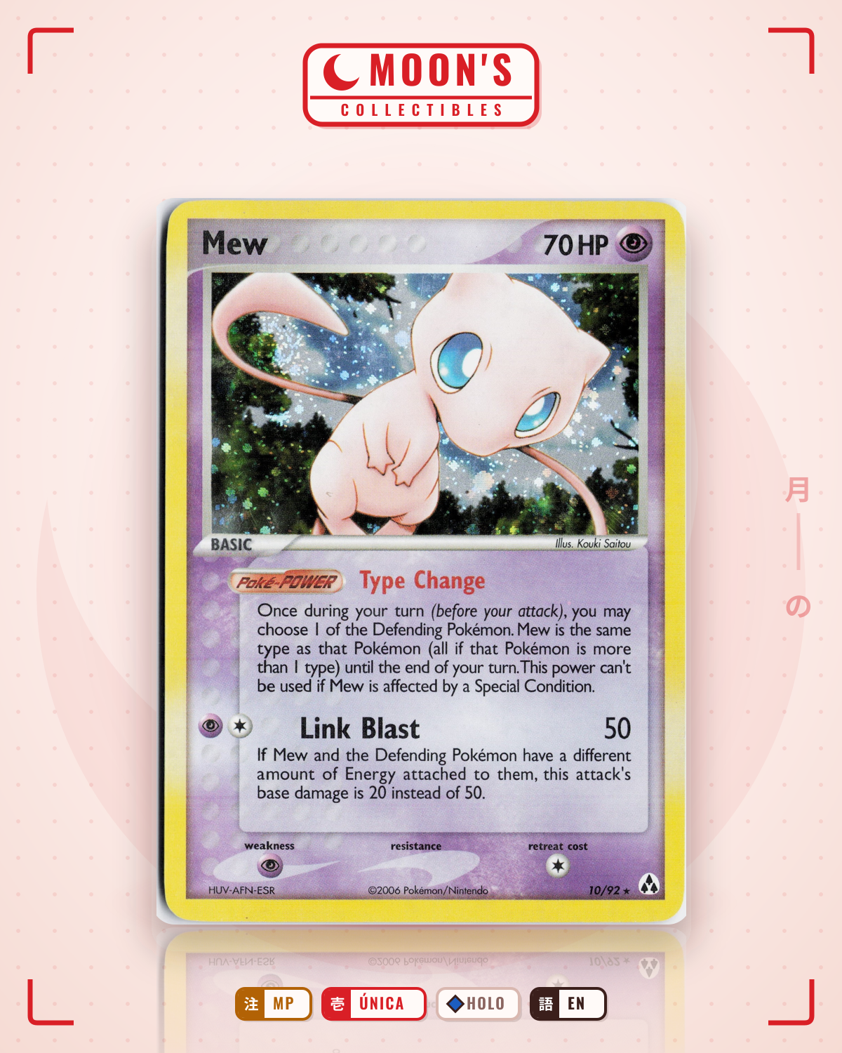 Carta Pokémon Mew · Legend Maker #10/92 (MP) — pieza única en Moon's Collectibles México