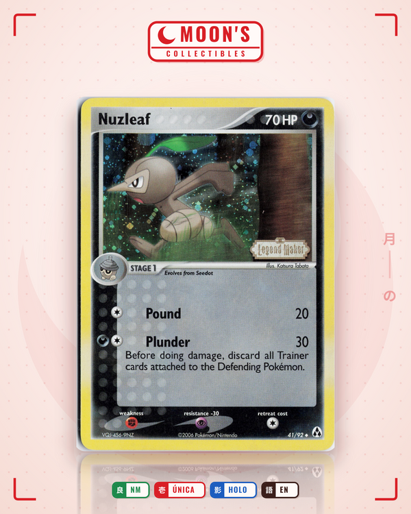 Carta Pokémon Nuzleaf · Legend Maker #41/92 (NM) — pieza única en Moon's Collectibles México