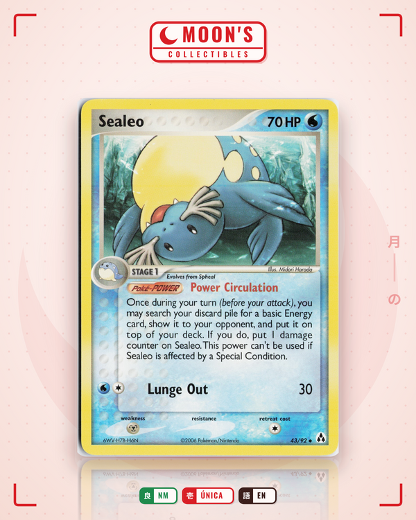 Carta Pokémon Sealeo · Legend Maker #43/92 (NM) — pieza única en Moon's Collectibles México