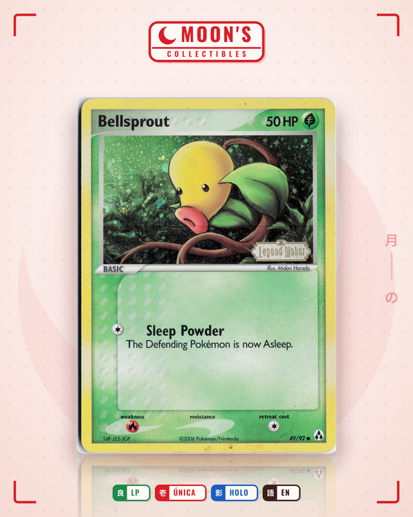 Carta Pokémon Bellsprout · Legend Maker #49/92 (LP) — pieza única en Moon's Collectibles México