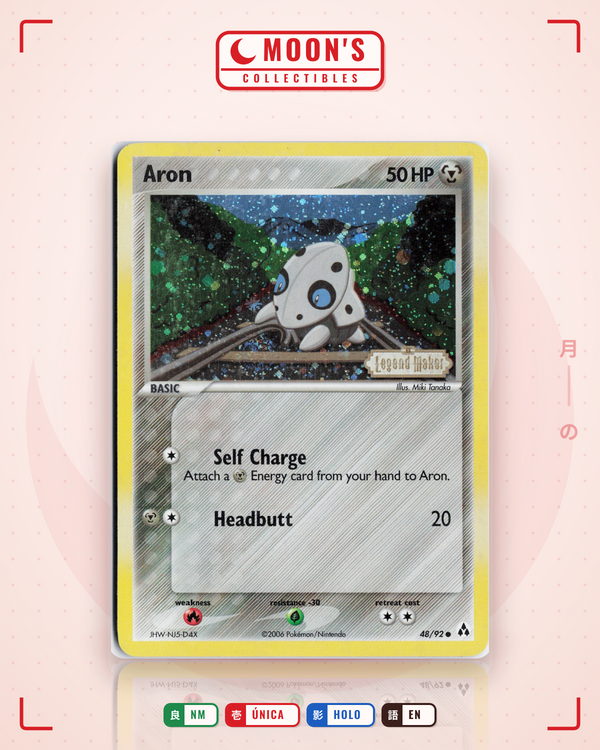 Carta Pokémon Aron · Legend Maker #48/92 (NM) — pieza única en Moon's Collectibles México