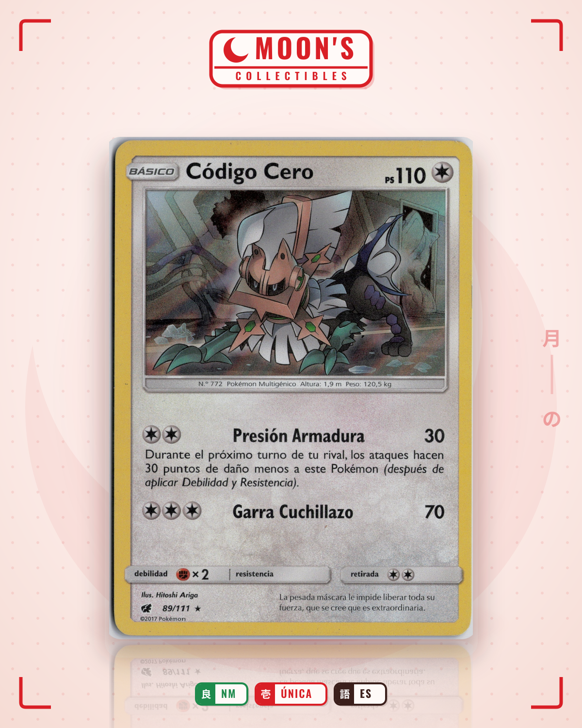 Carta Pokémon Type: Null · Crimson Invasion #89/111 (NM) — pieza única en Moon's Collectibles México