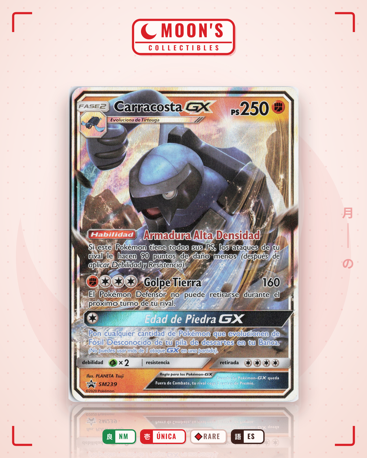 Carta Pokémon Carracosta-GX · SM Black Star Promos #SM239 (NM) — pieza única en Moon's Collectibles México